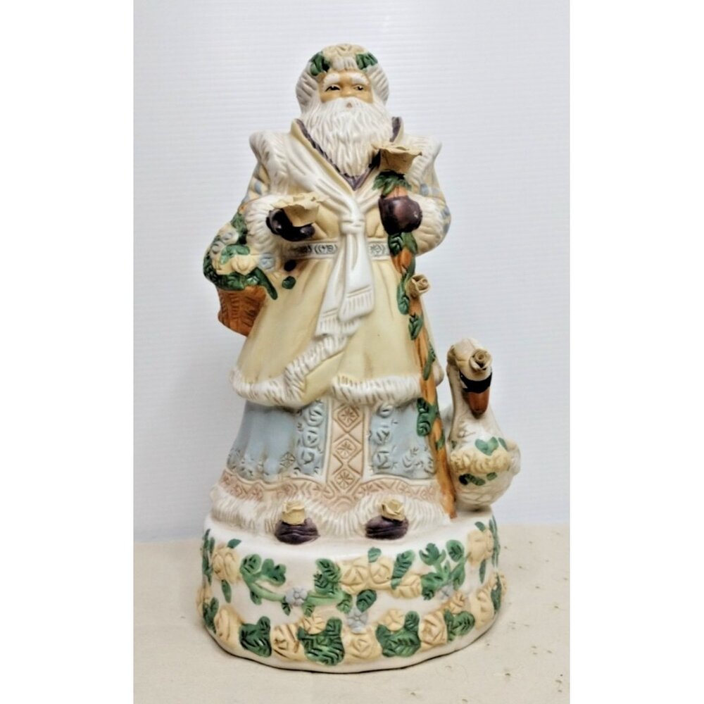 ABC Distributing 11 Inch Porcelain Musical Victorian Santa In Original Box